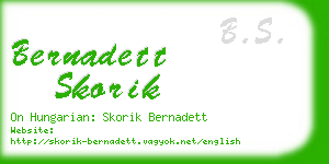 bernadett skorik business card